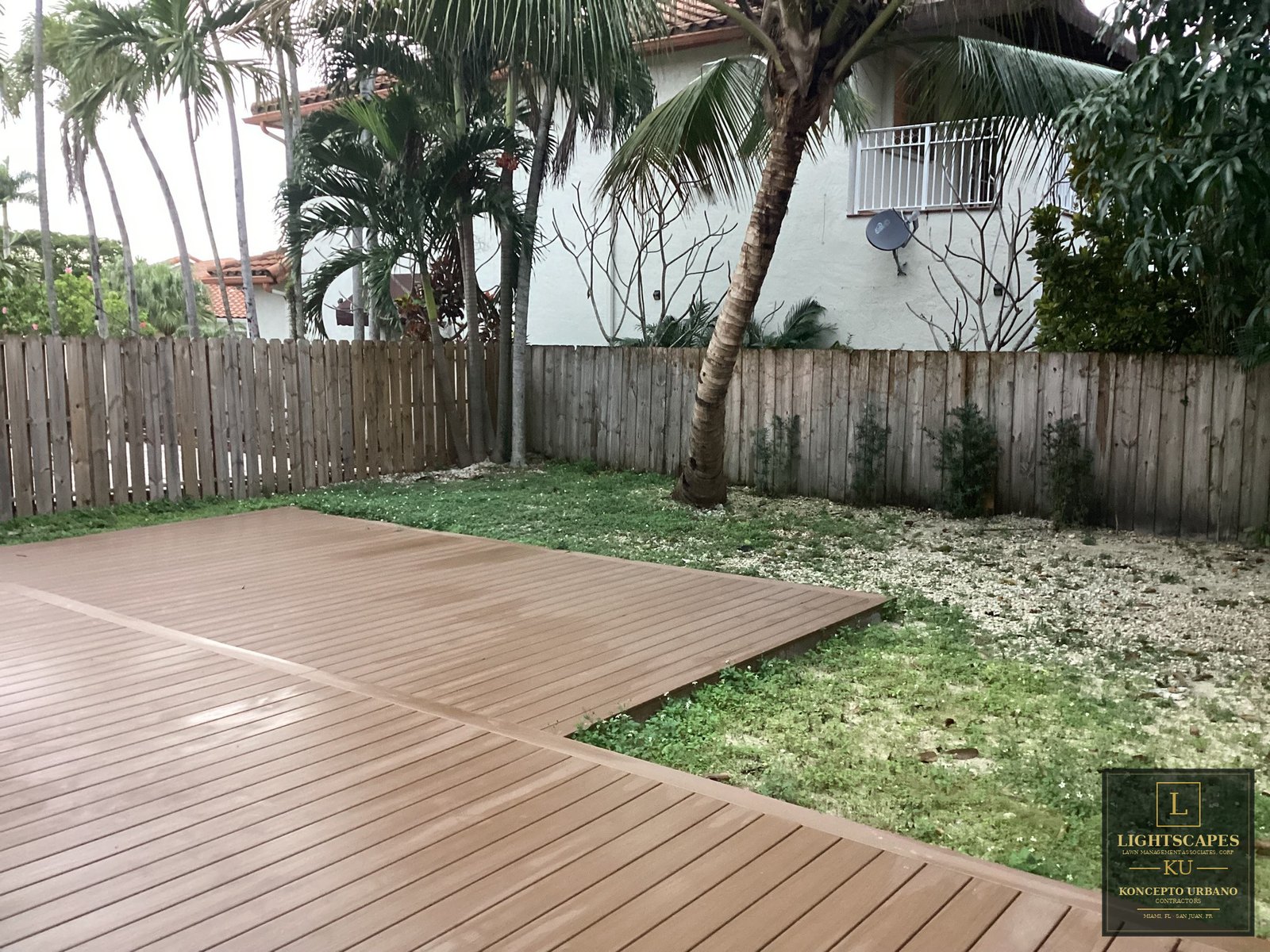 Residential landscape before professional landscape renovation